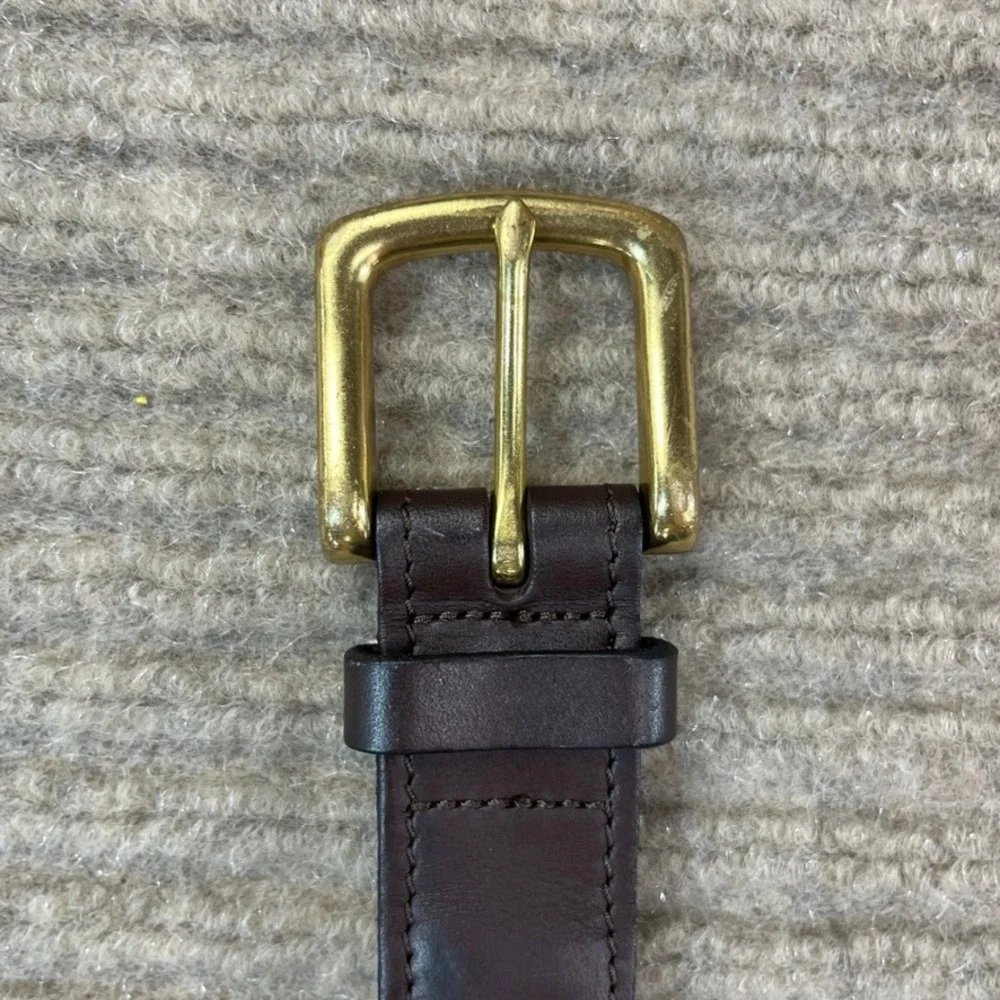 Vineyard Vines Mens Golf Bag Canvas Club Belt Navy Brown Leather Brass Size 44